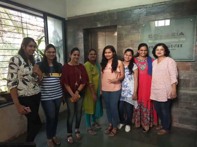 Desktop ladies at cohezia india office
