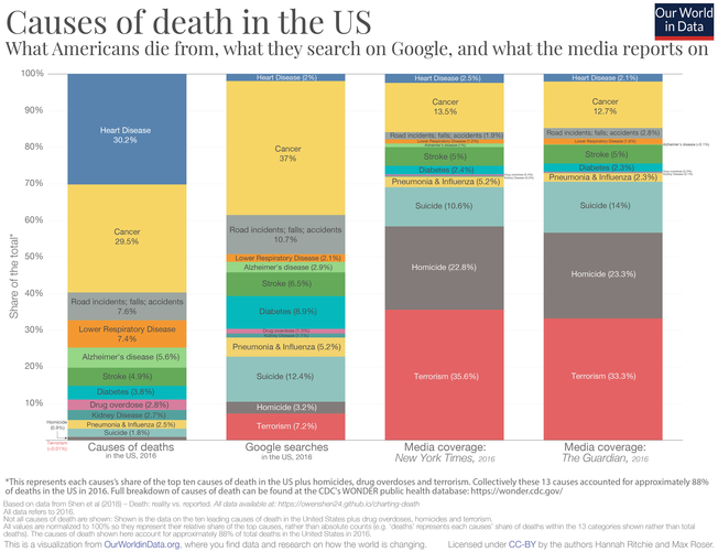 Desktop causes of death in usa vs. media coverage