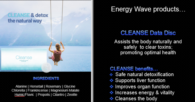 Desktop cleanse with ingredients