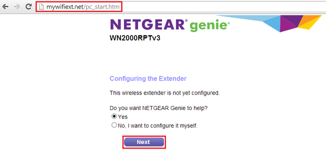 Desktop netgear genie mywifiext.net setup