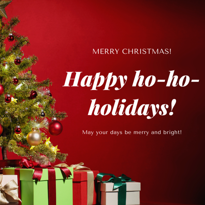 Desktop merry and bright christmas social media graphic