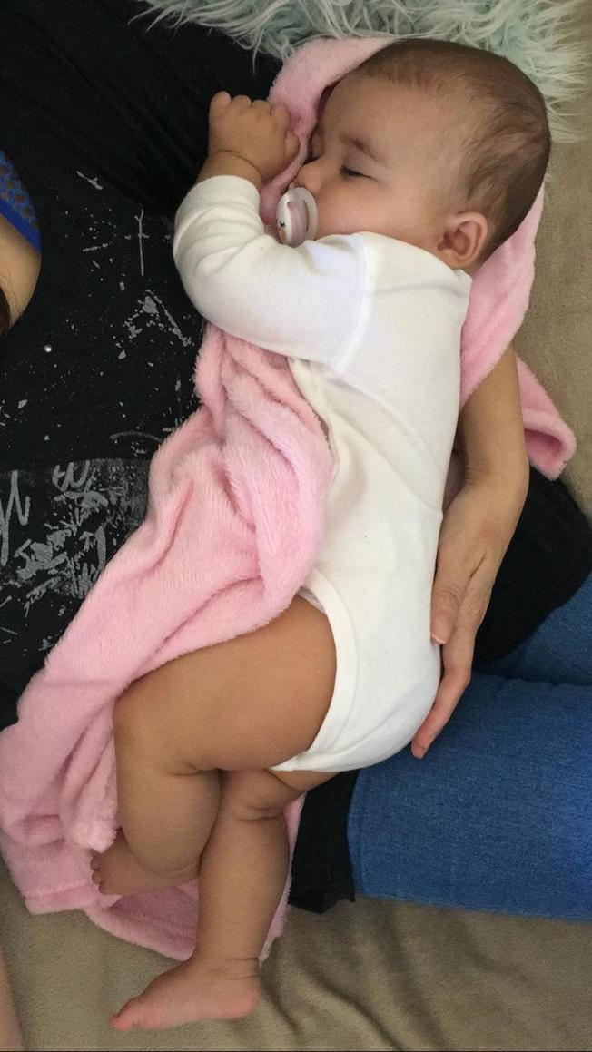 Desktop sleeping child